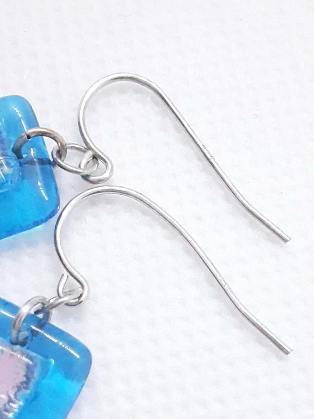 HOST PICK!!  NEW ocean blue glass French wire earrings - Picture 2 of 10